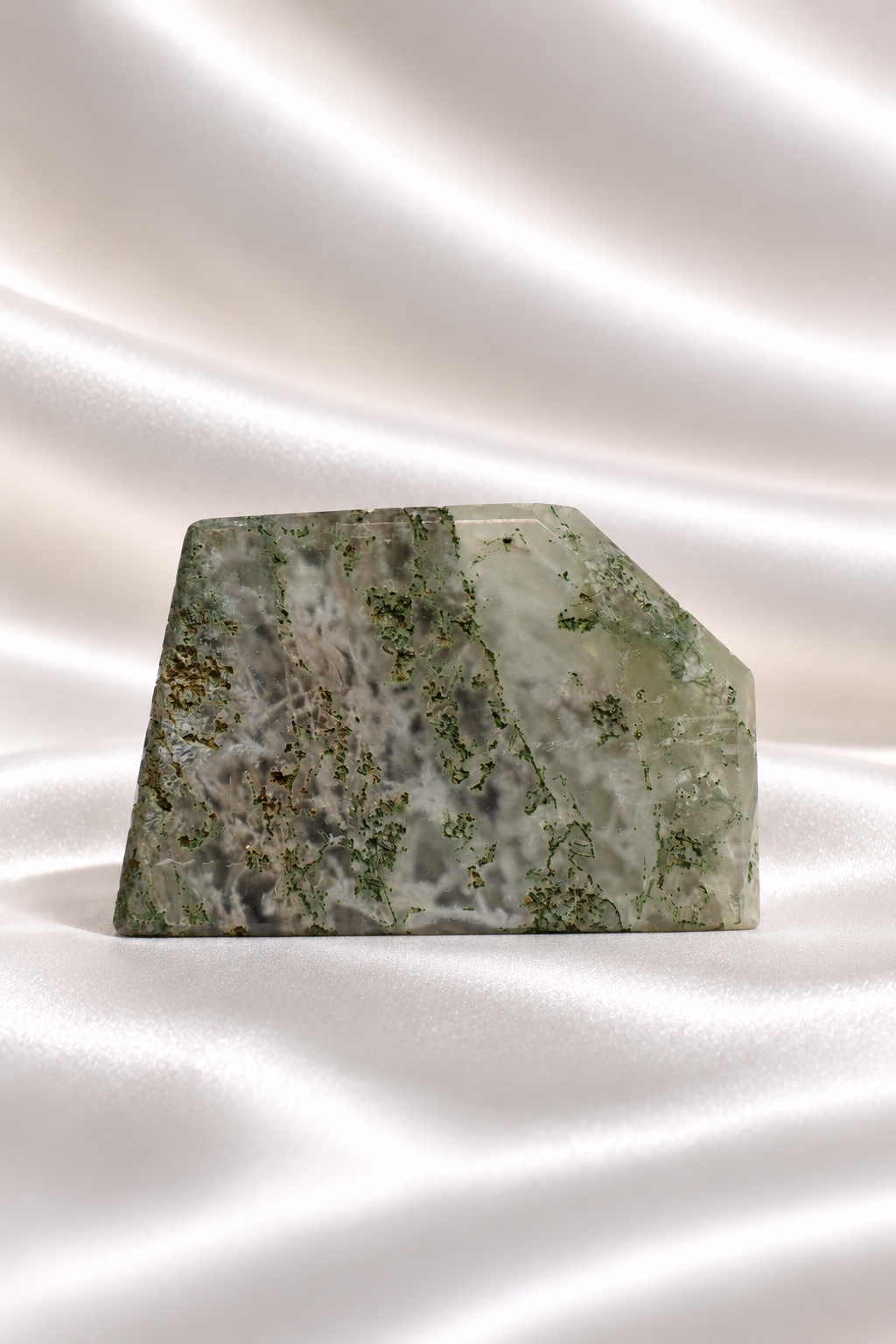 Optical Calcite with Moss Agate inclusions Freeform - RARE #3