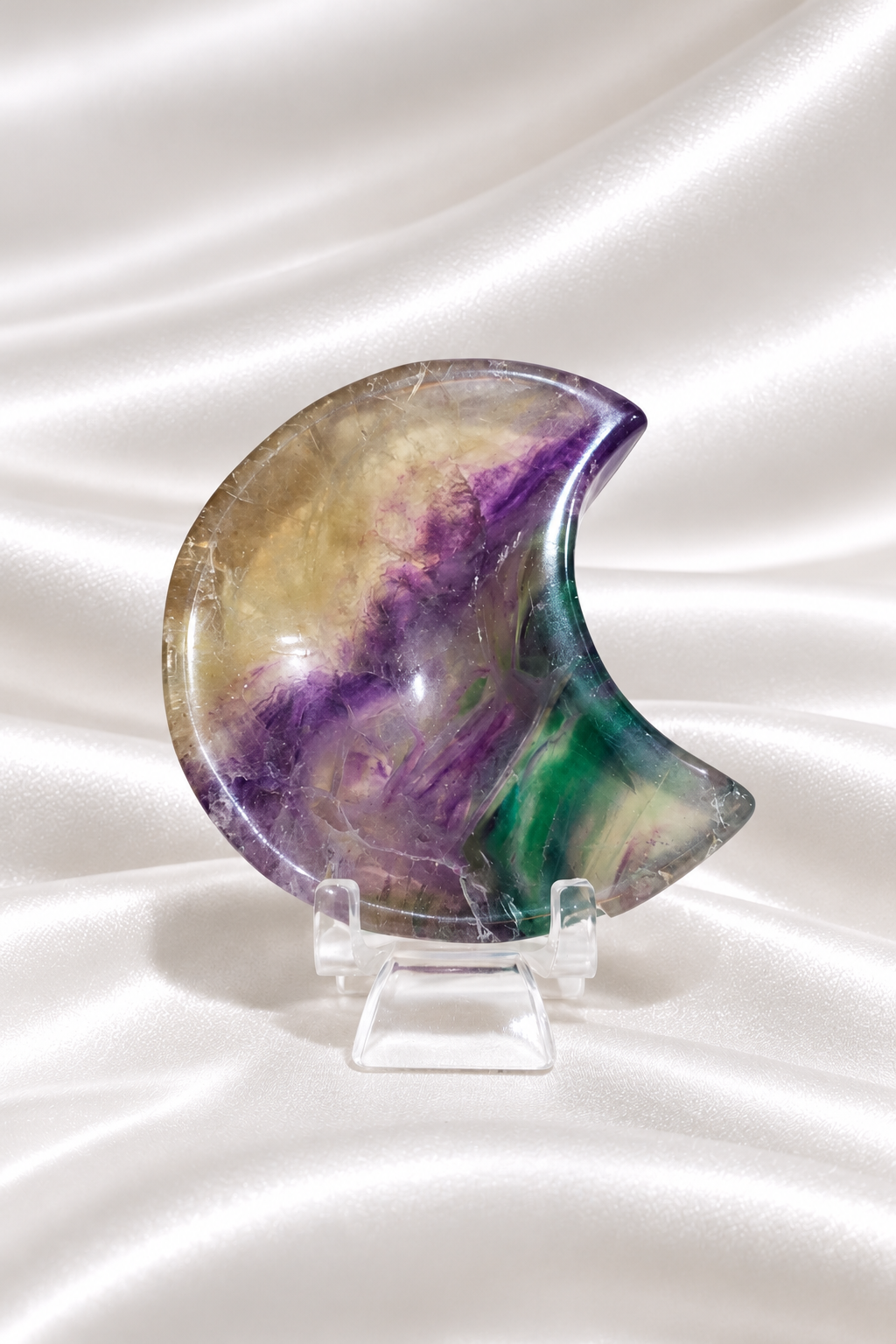Fluorite Moon Bowl #2 - Little Chipped