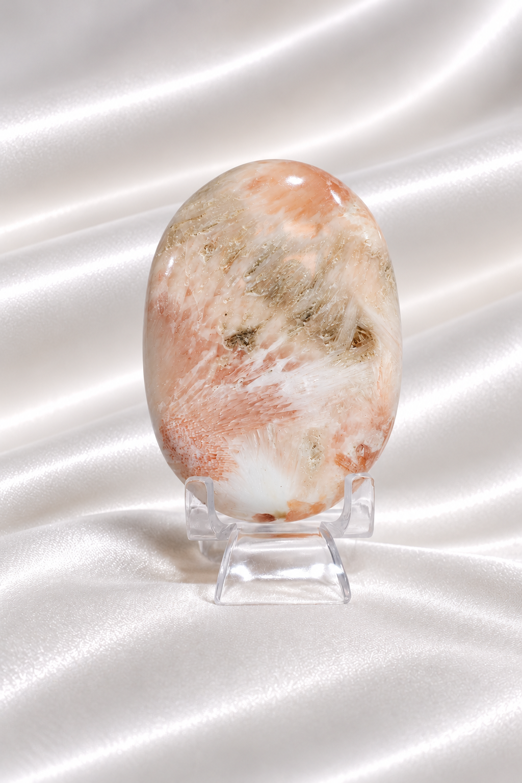 Pink Scolecite Palmstone #17