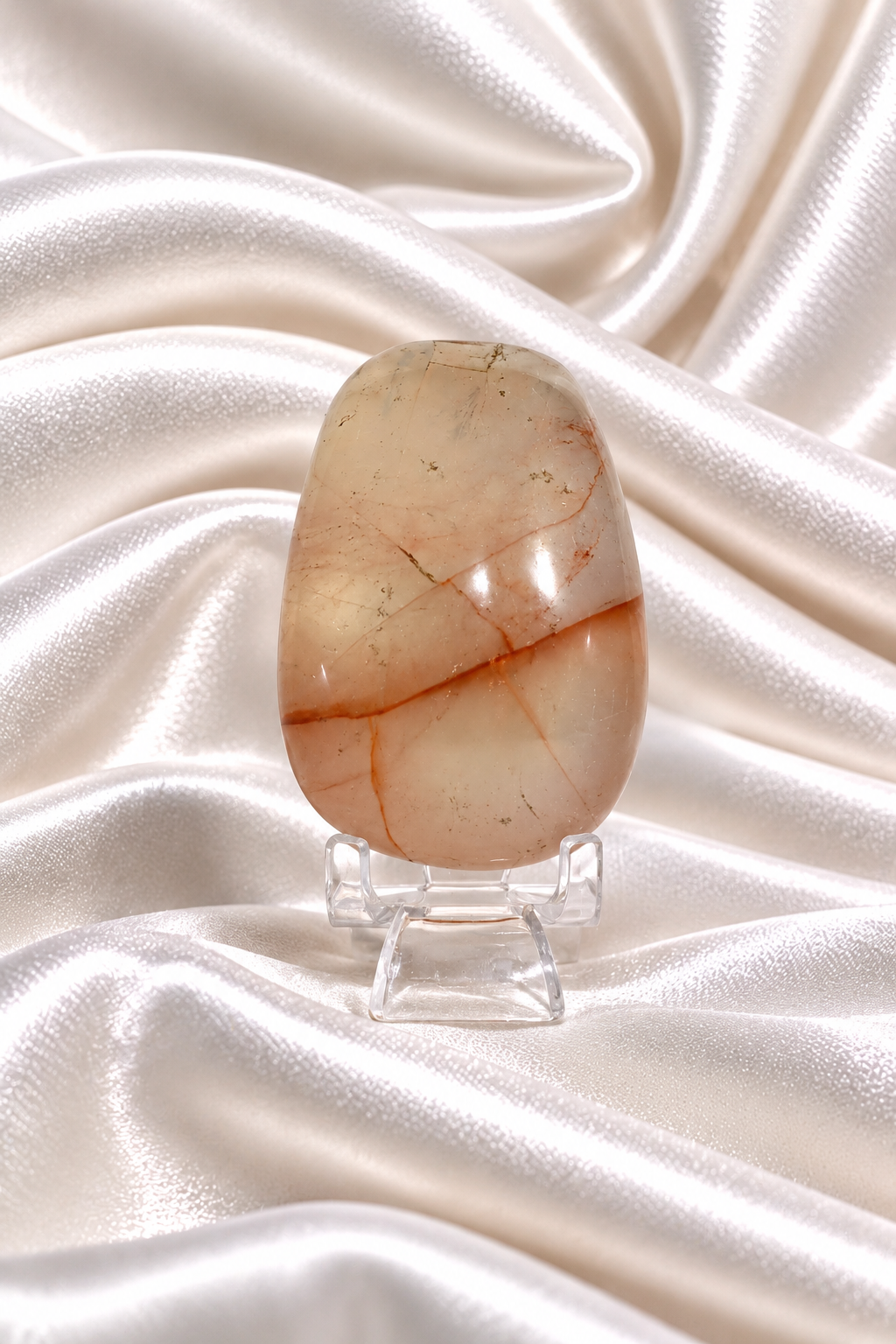 Hematoid Fire Quartz Palmstone #1- Little Chipped