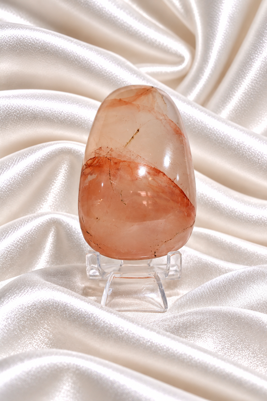 Hematoid Fire Quartz Palmstone #1- Little Chipped