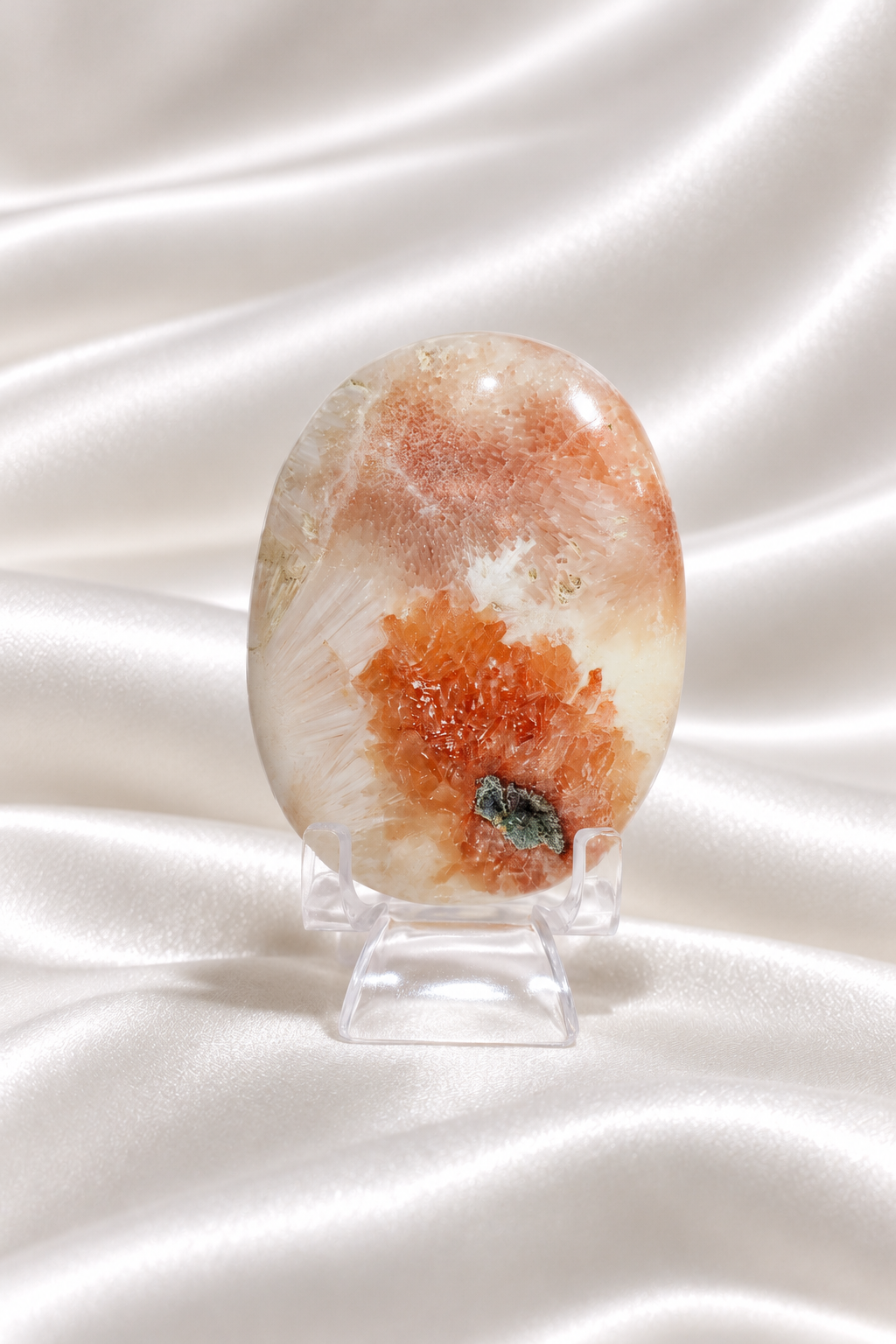 Pink Scolecite Palmstone #16