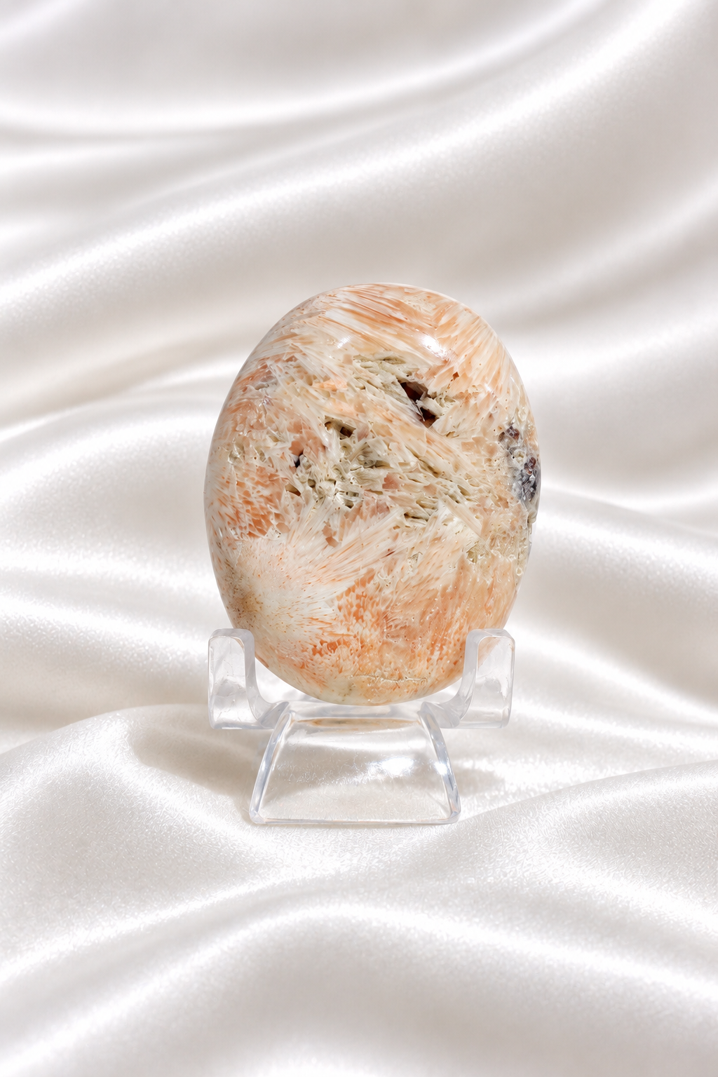 Pink Scolecite Palmstone #11