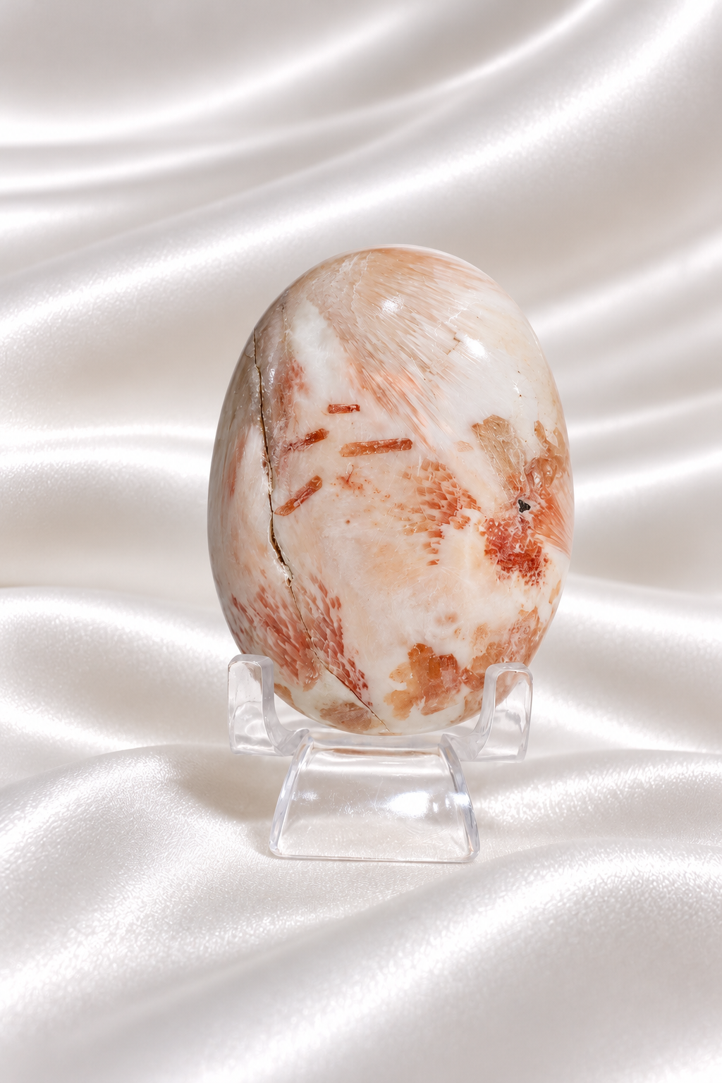 Pink Scolecite Palmstone #13