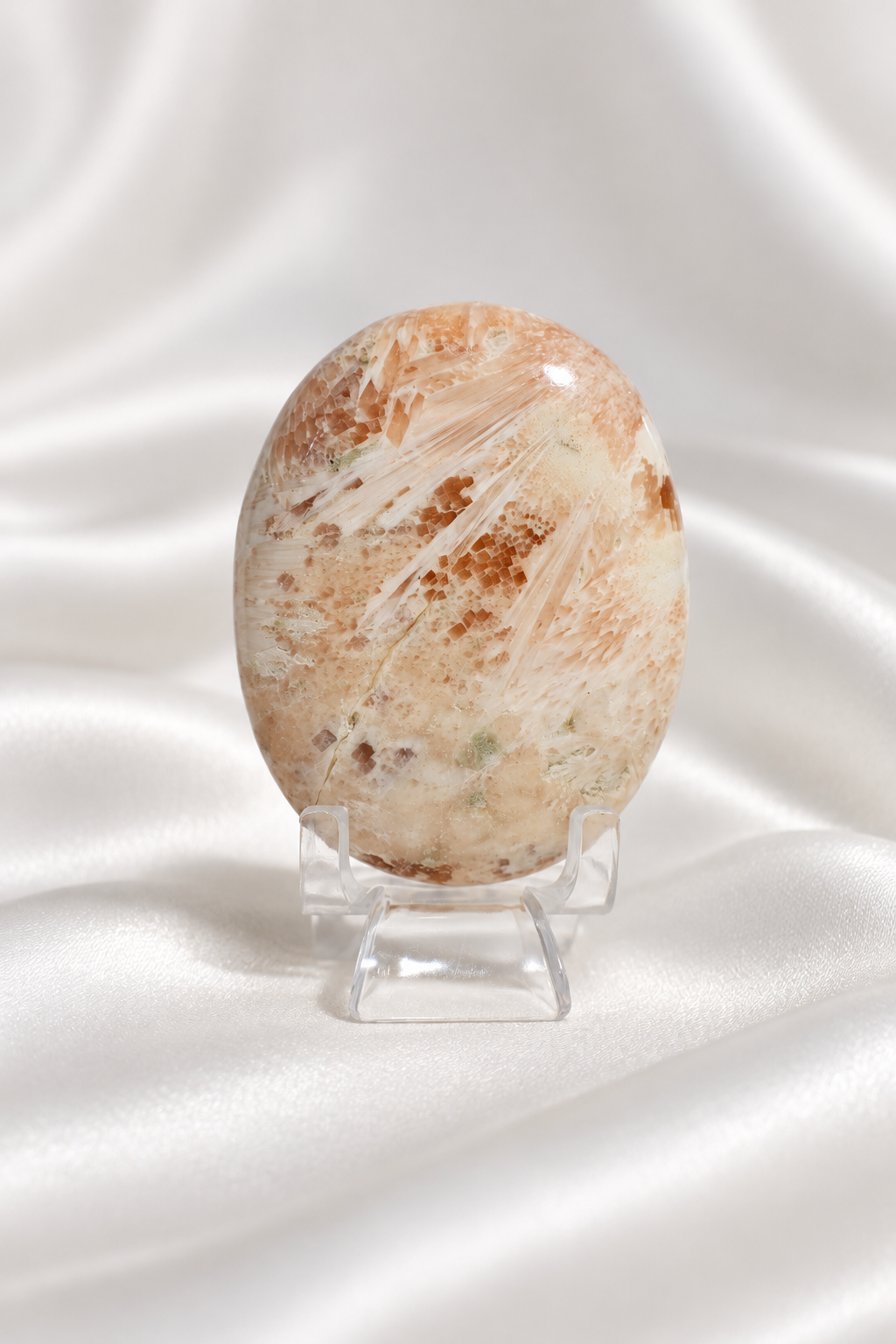 Pink Scolecite Palmstone #19