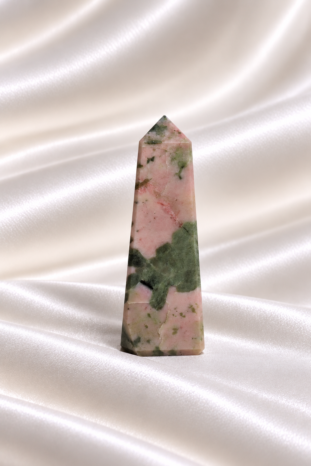 Pink Thulite w/ Green Epidote Tower #9