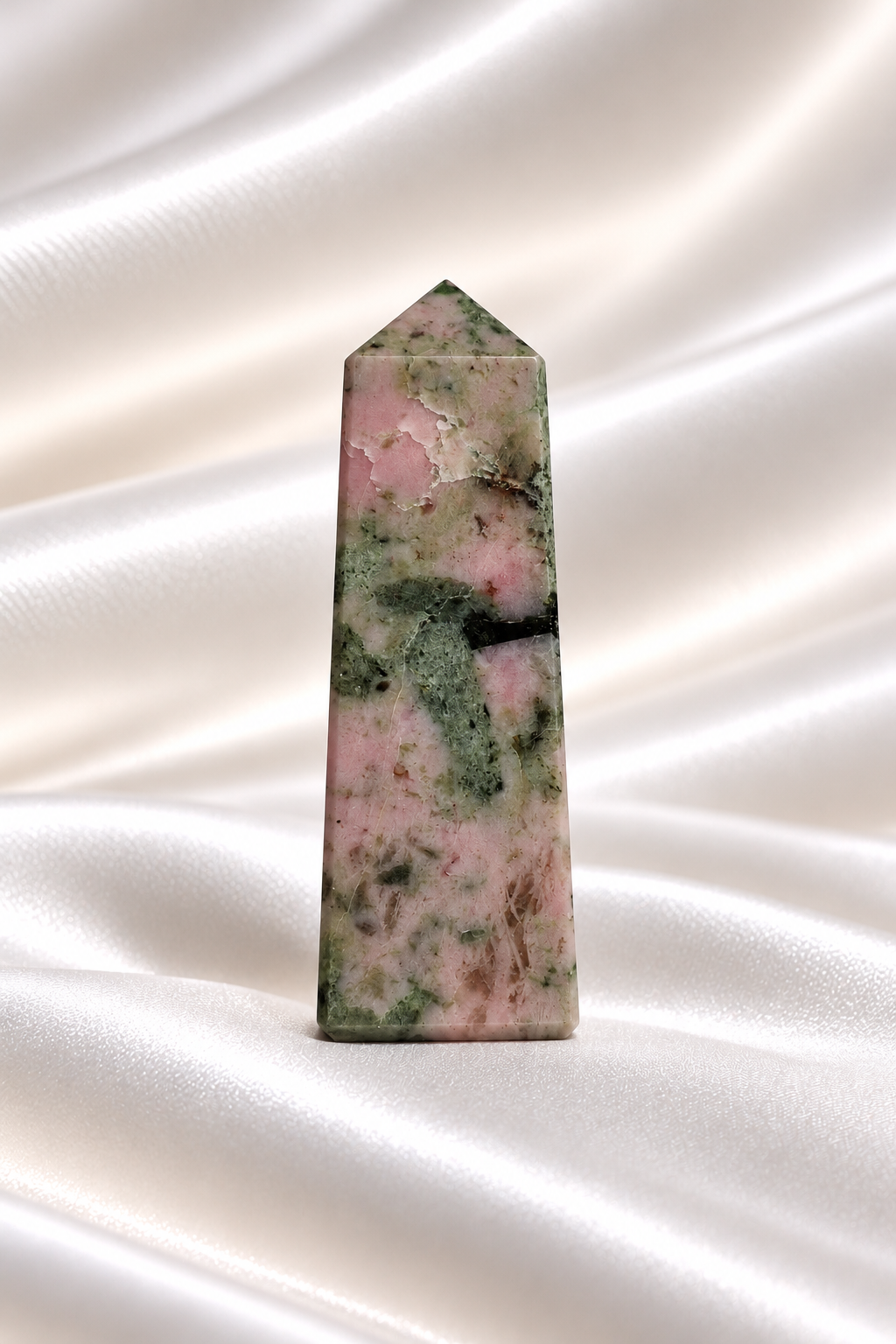 Pink Thulite w/ Green Epidote Tower #15