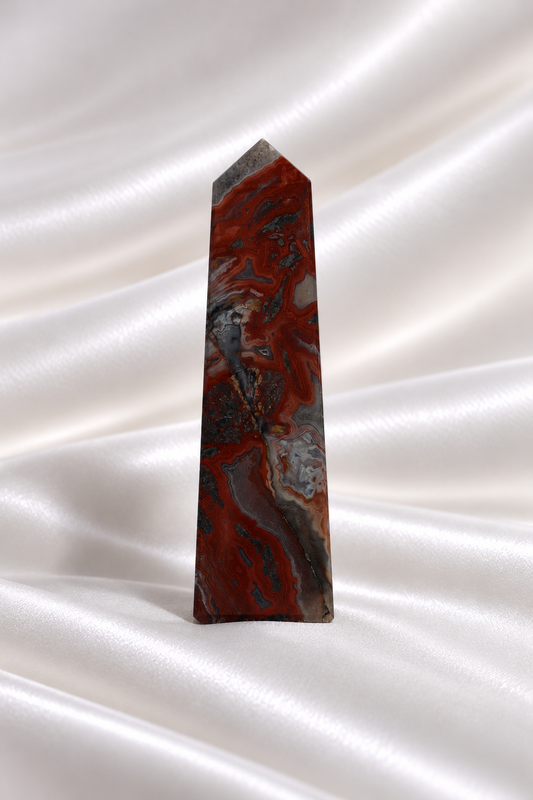 Mexican Crazy Lace Agate Tower #36