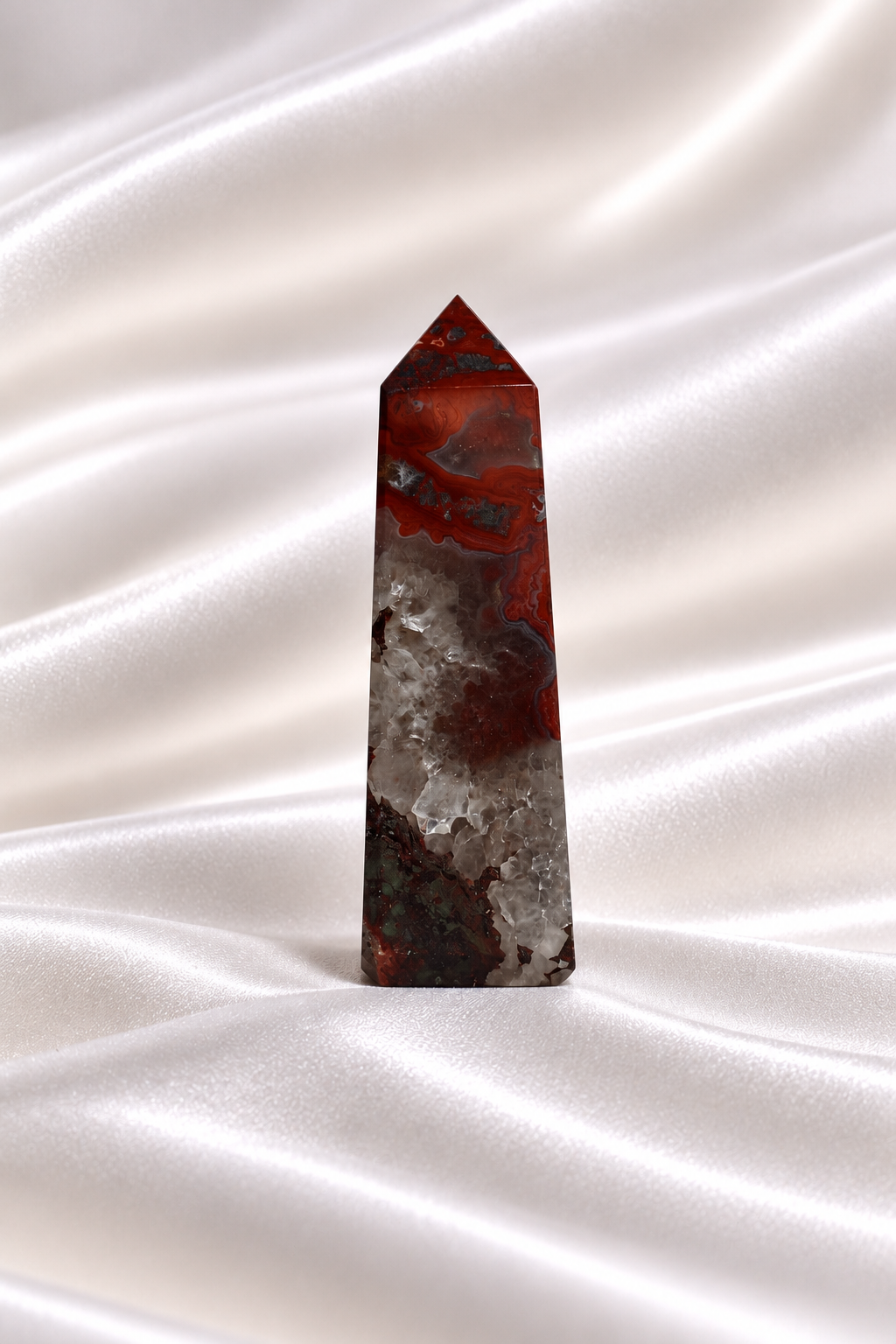 Mexican Crazy Lace Agate Tower #32