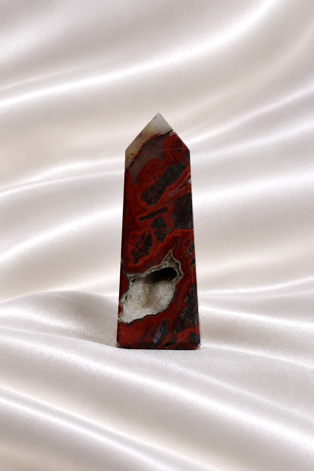 Mexican Crazy Lace Agate Tower #31