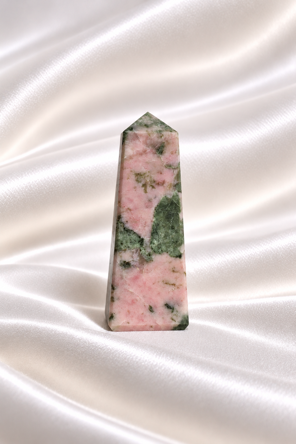 Pink Thulite w/ Green Epidote Tower #12