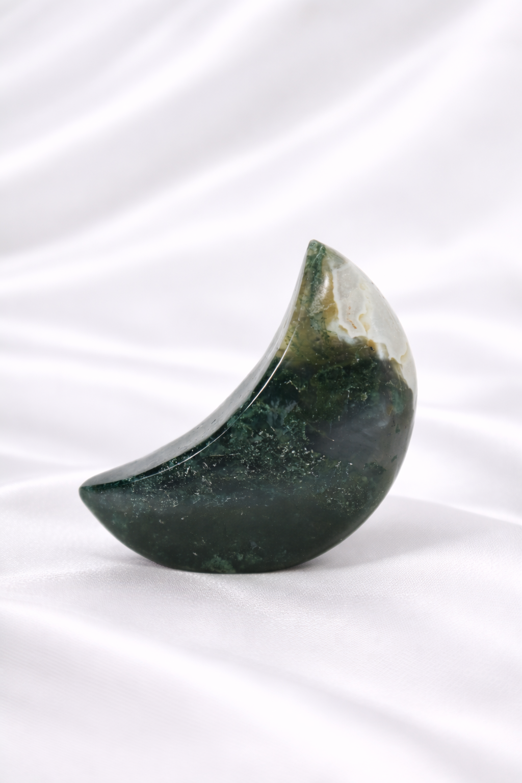 Moss Agate Standing Moon #4