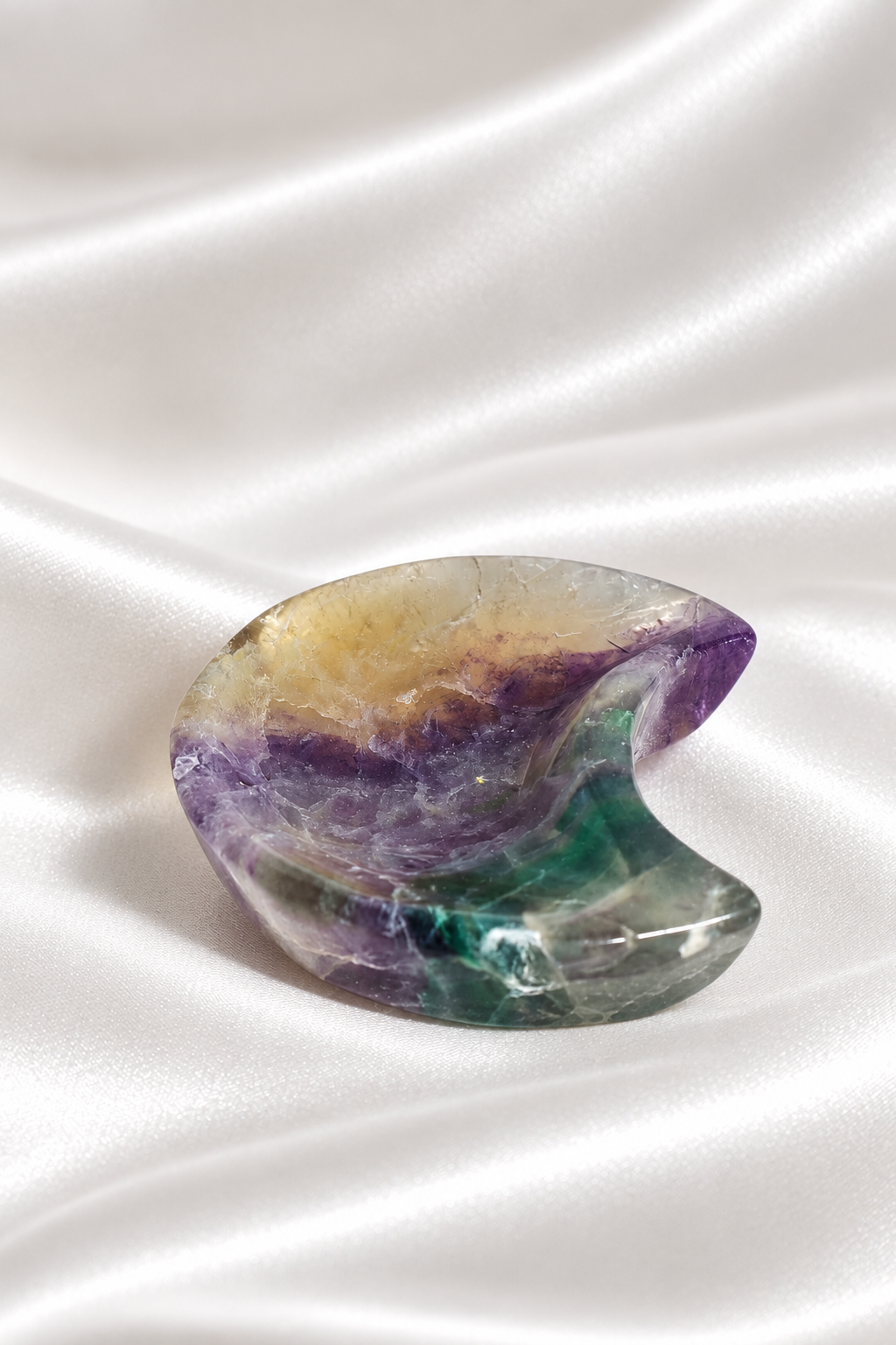 Fluorite Moon Bowl #2 - Little Chipped