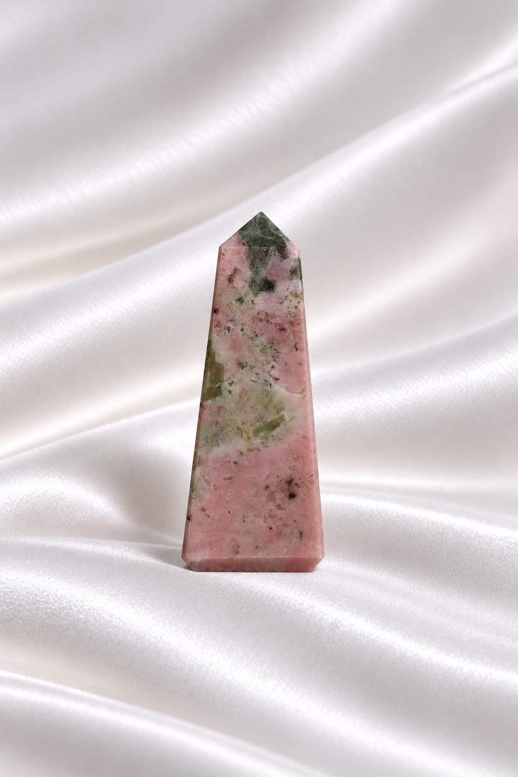 Pink Thulite w/ Green Epidote Tower #10
