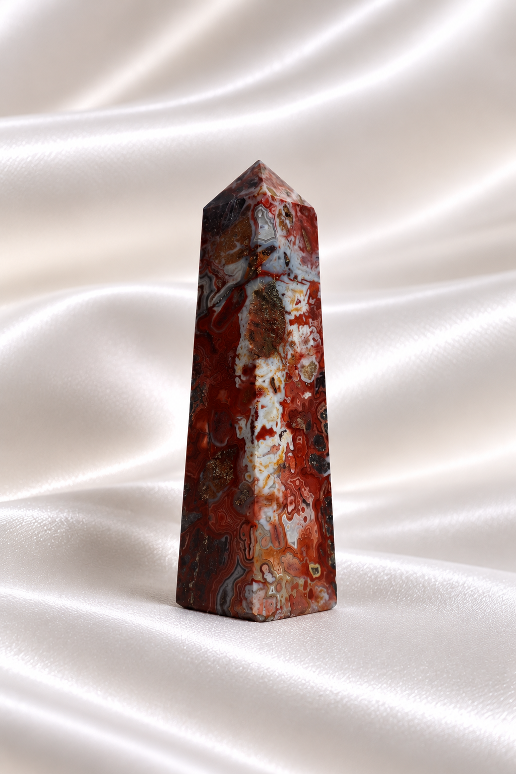 Mexican Crazy Lace Agate Tower #33