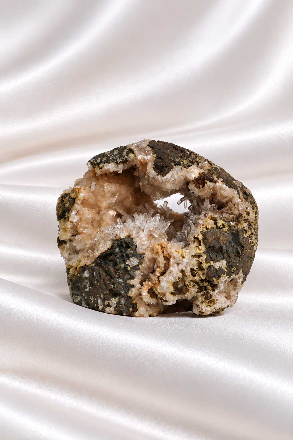 Heulandite withe Calcite Cluster - RARE #4