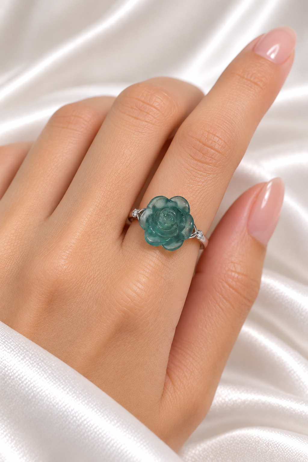 Fluorite Flower Ring #4